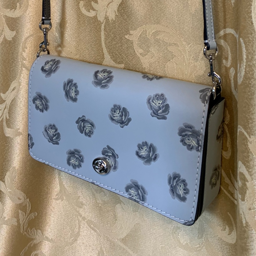 Coach Dinkey with Glitter Rose Print